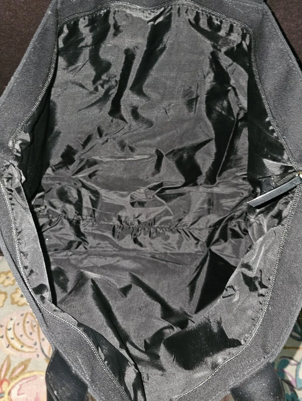 Black W/ Silver Sequins Victoria's Secret Tote 22x13x6